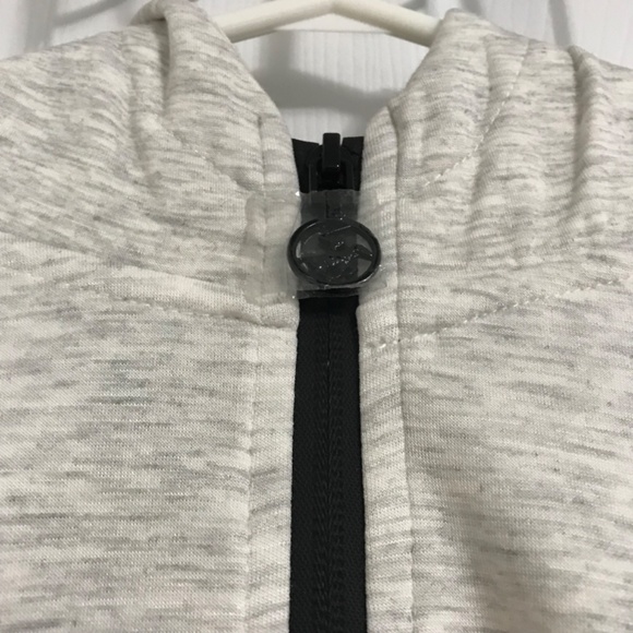 NWT Beverly Hills Polo Club Cotton Rich Zip Up Sweater With Hood Side Arm Zipper - Picture 3 of 11